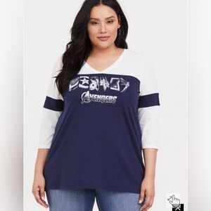 Torrid Her Universe Marvel Avengers Endgame Slim Fit Top Plus Sz 1X